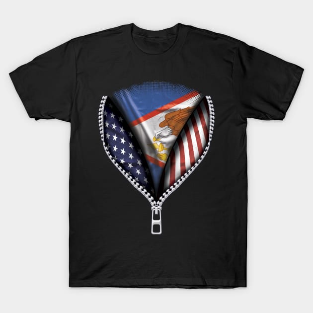 Australian Samoan Flag  Australian Samoa Flag American Flag Zip Down - Gift for Australian Samoan From Australian Samoa T-Shirt by Country Flags